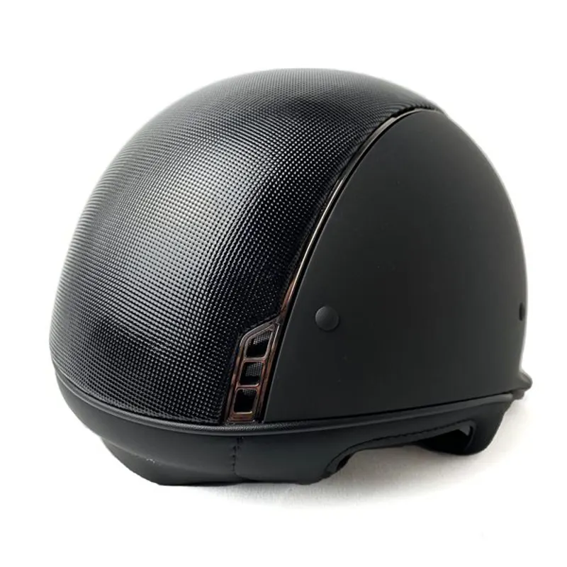 Samshield Shadowmatt Helmet with Shimmer Top and Black Chrome Trim - Black-3